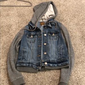 Hooded jean jacket